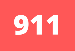911 on red background